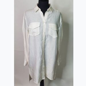 Banana Republic White T-Shirt Dress (Size: 10)